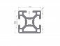 Preview: Aluminium profile 30x30 groove 8 B-type 1N